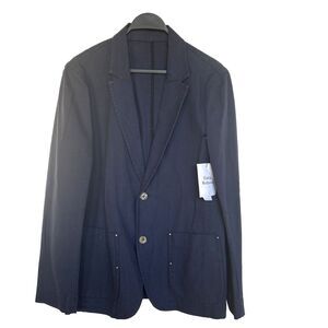 Ryan Roberts LA Benjamin Utility Blazer Jacket Men’s Navy 100% Cotton Size S USA